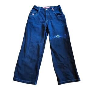 Vintage JNCO Tribals Skull 34x32 Size XL Denim Jeans Y2k 100% Cotton